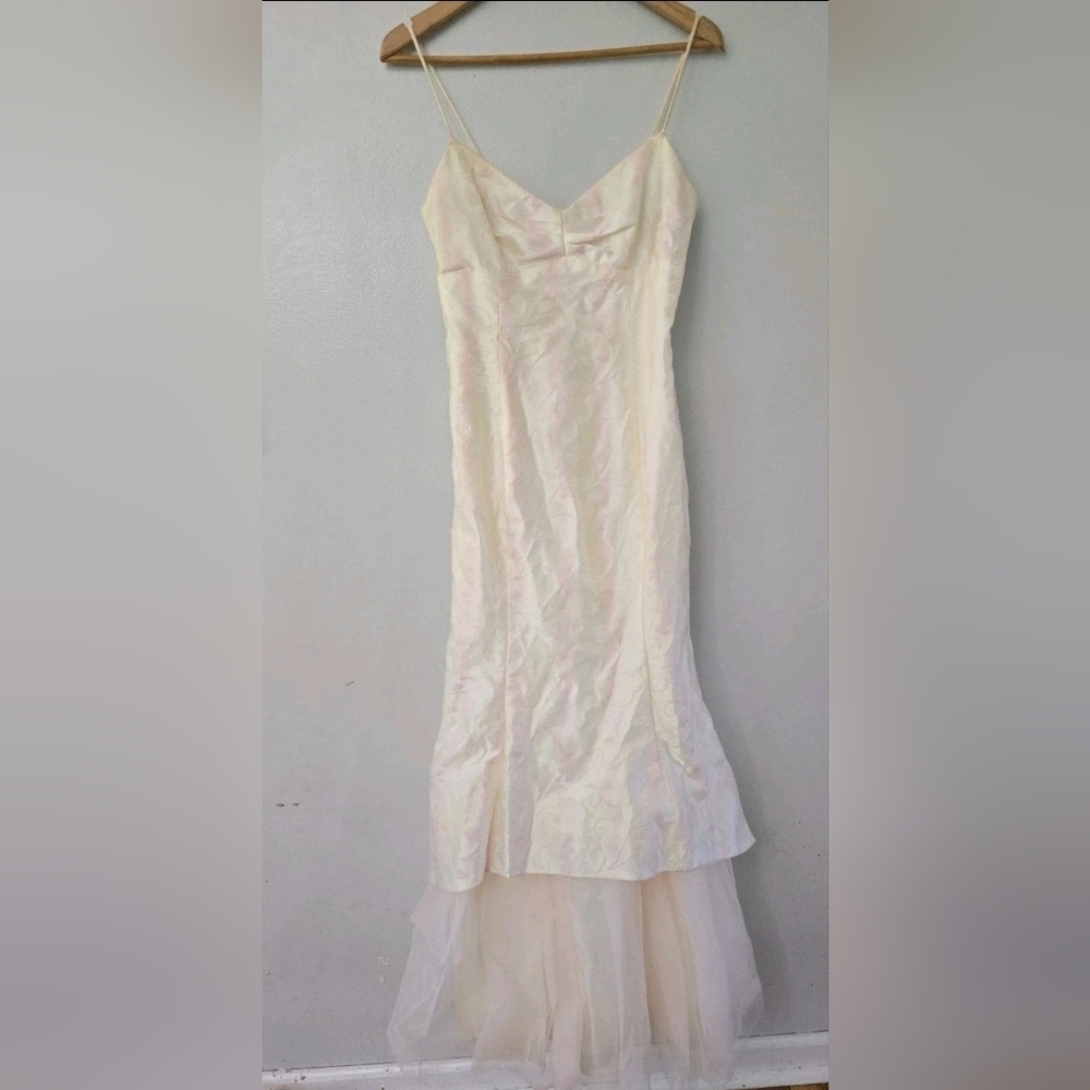 Vintage Zum Zum Pink Stripes Tulle Mermaid Dress sz 9 *needs Cleaned*